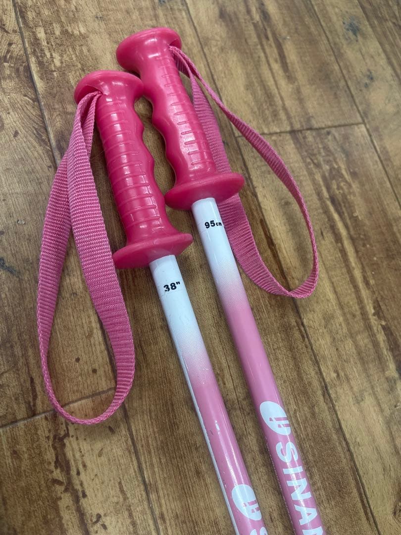 ATOMIC スキー板 140cm ジュニア セット ストック付 初心者OK