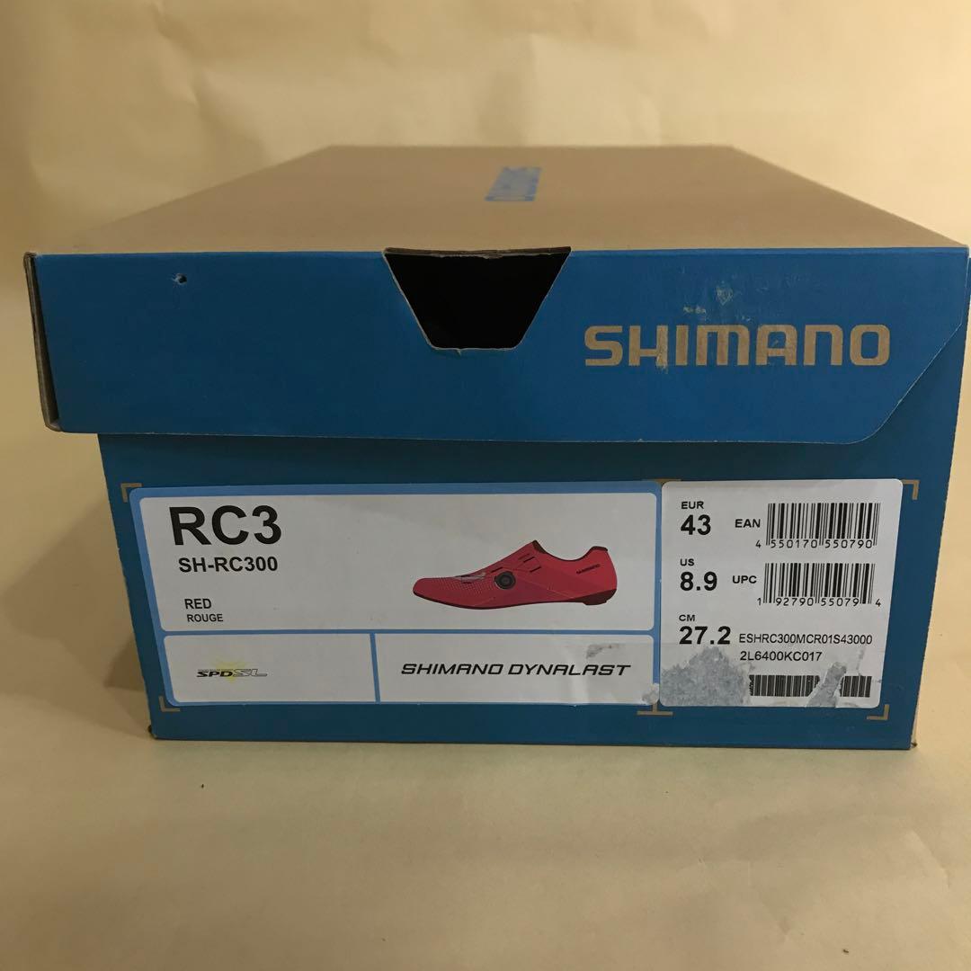 新品未使用　SHIMANO ビンディングシューズ　RC3 43 レッド