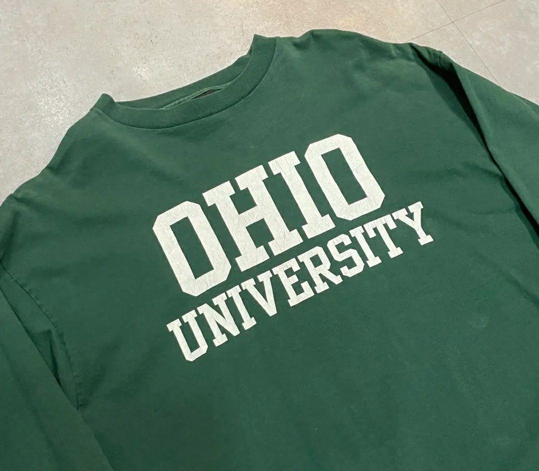 90s SIGNAL T-SHIRT ロンt OHIO GREEN XL 古着