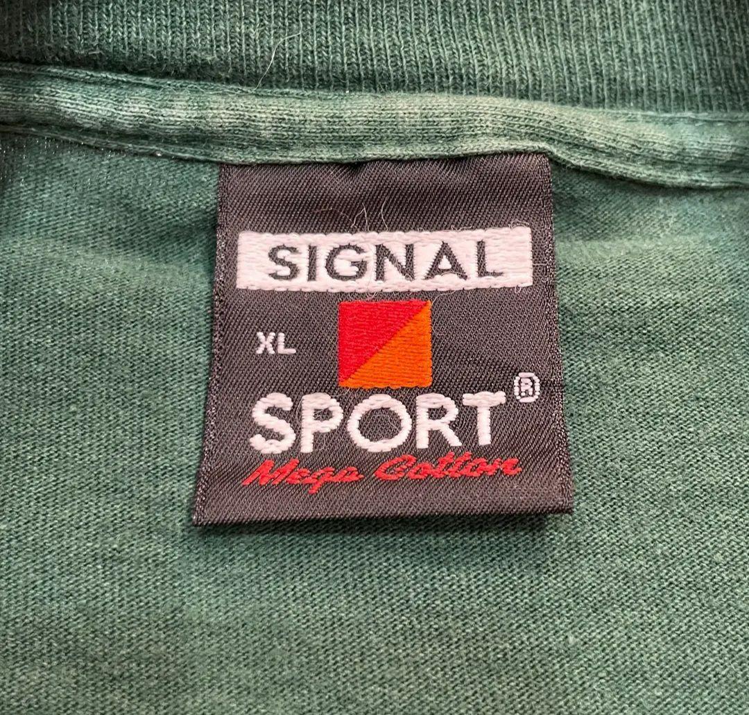 90s SIGNAL T-SHIRT ロンt OHIO GREEN XL 古着
