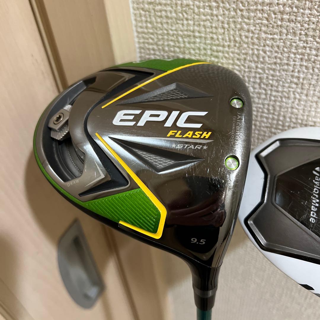 キャロウェイ EPIC FLASH 1W、 テーラーメイド RBZ 3W