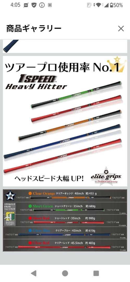 ト*ロ様 ワンスピード　1SPEED heavy blue　エリートグリップ