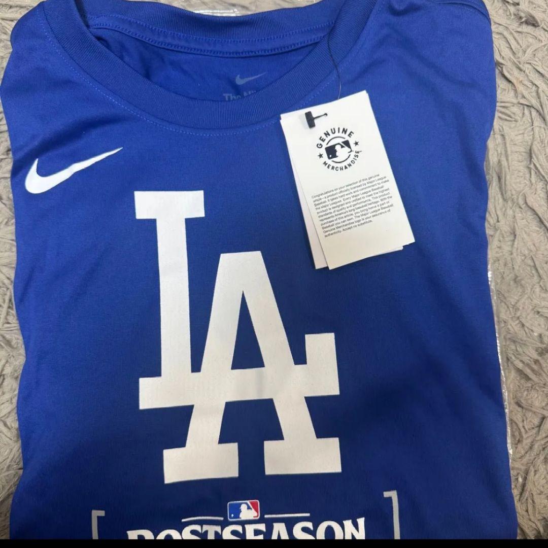 ドジャース　大谷翔平選手着用　NIKEナイキポストシーズンMLB公式 Tシャツ