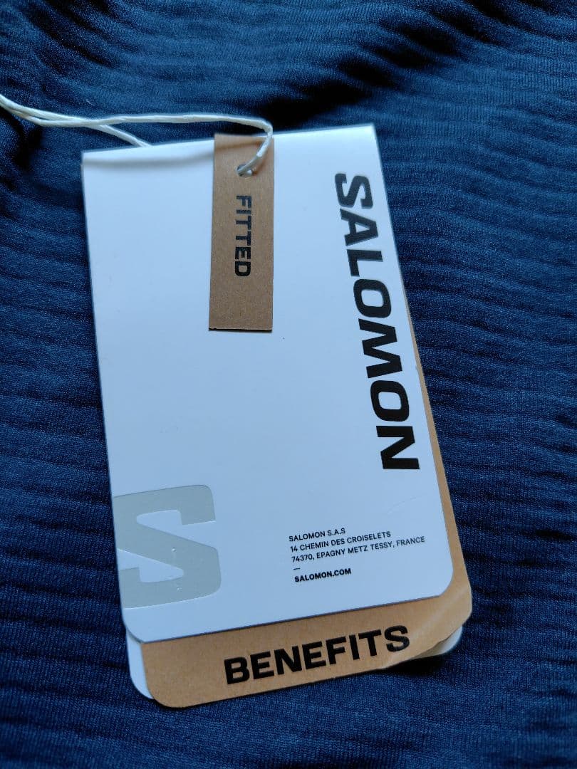 SALOMON フルジップフードジャケット ネイビー