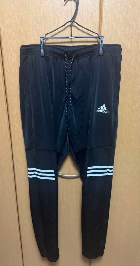 adidas ジャージ上下セット ブラック/ホワイト 2XOサイズ