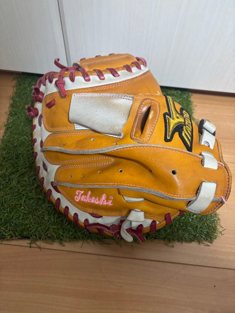 プロ支給品　実使用　中村武志　中日ドラゴンズ　ミズノプロ キャッチャーミット
