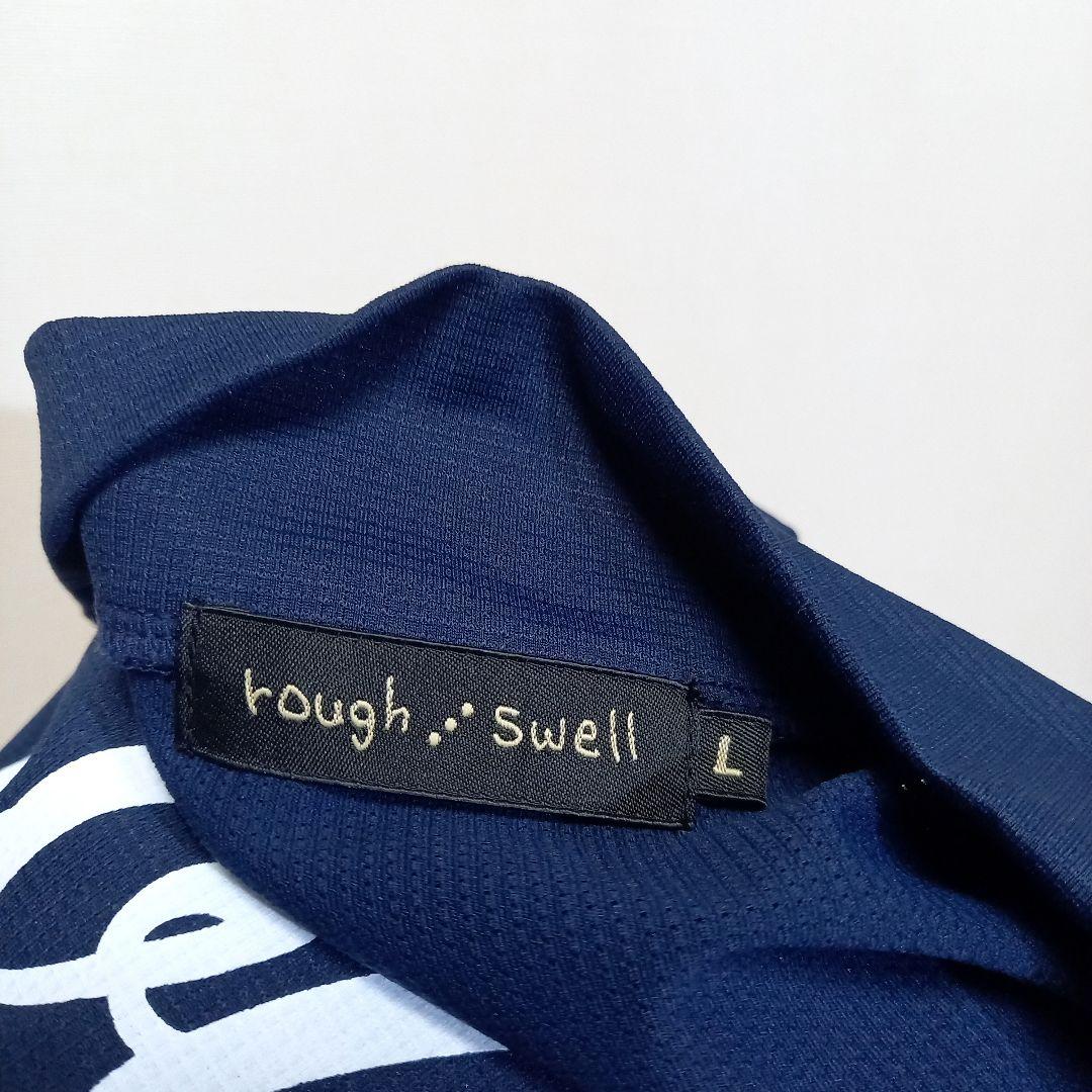美品 ROUGH＆SWELL 半袖 モックネック シャツ Lサイズ ポロシャツ