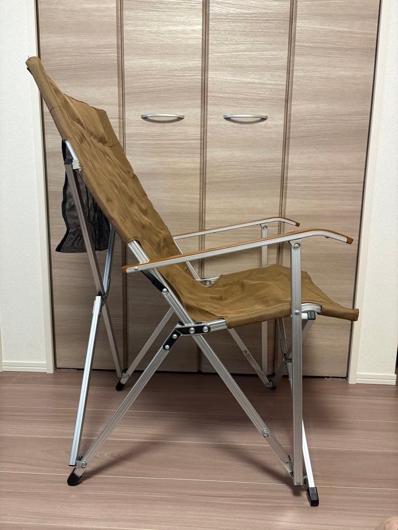 美品 小川キャンパル（OGAWA CAMPAL）ハイバックチェア（モカブラウン）