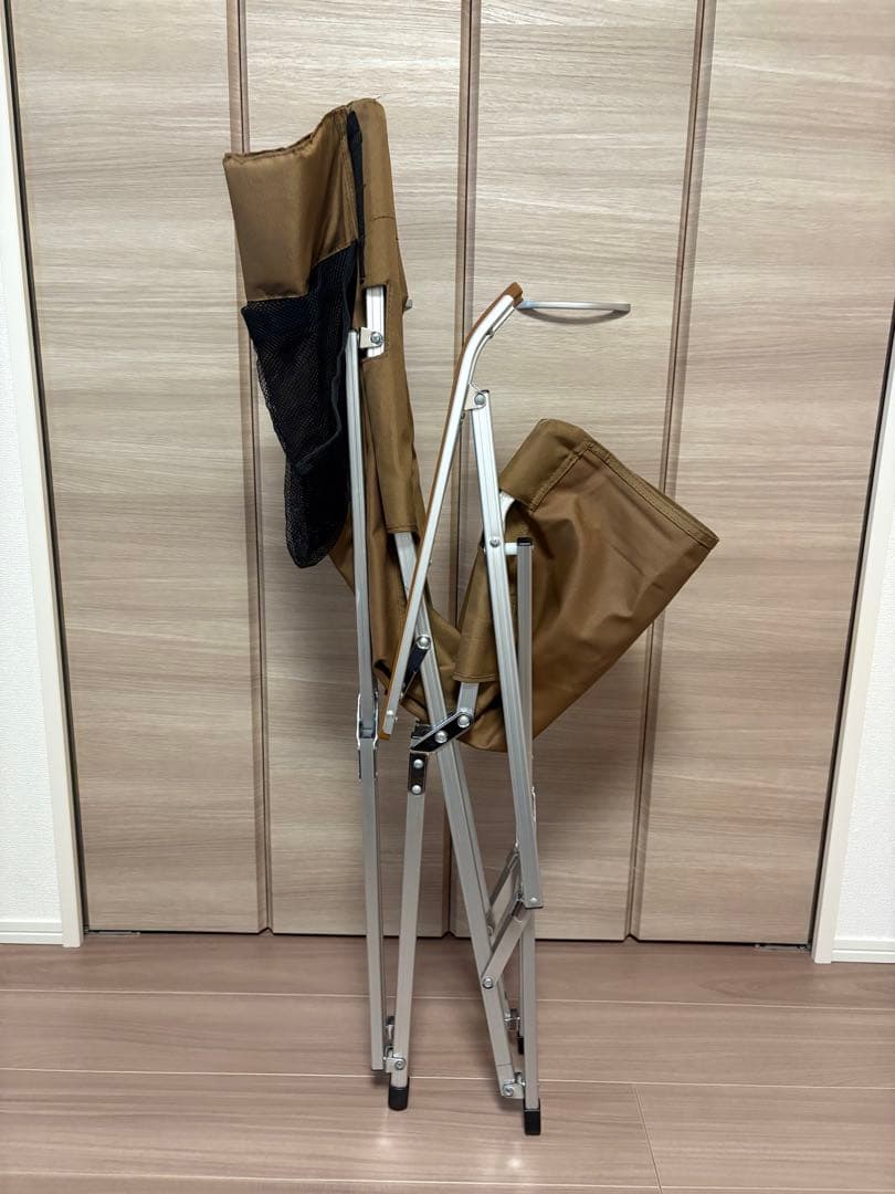 美品 小川キャンパル（OGAWA CAMPAL）ハイバックチェア（モカブラウン）