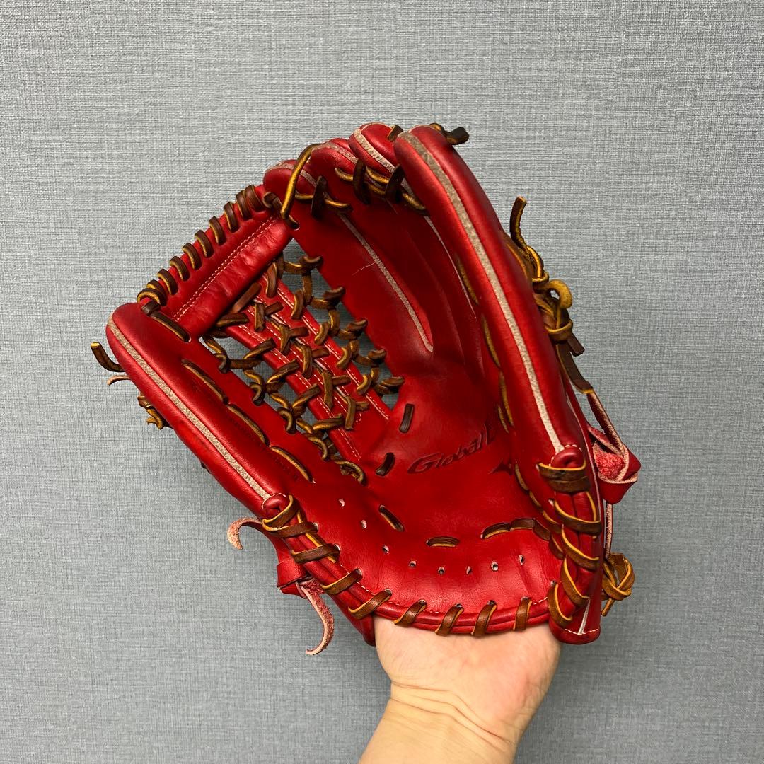 1334 ミズノ グローバルエリート 型抜群 極美品 軟式 外野手用グローブ