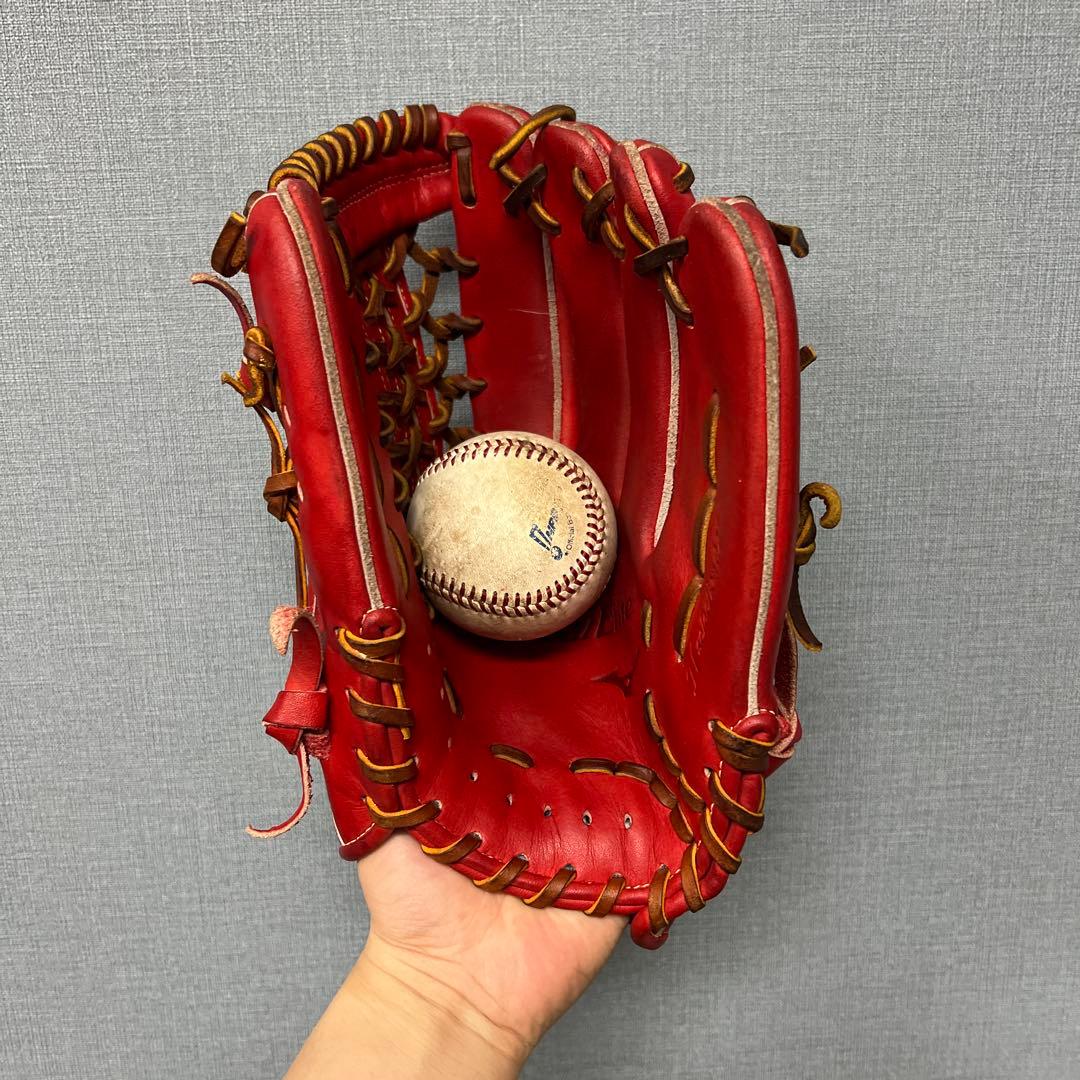 1334 ミズノ グローバルエリート 型抜群 極美品 軟式 外野手用グローブ