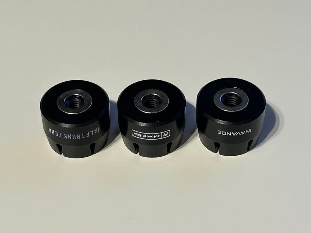 インアバンス　ZERO CAP（ゼロキャップ）　全てブラック　3点セット