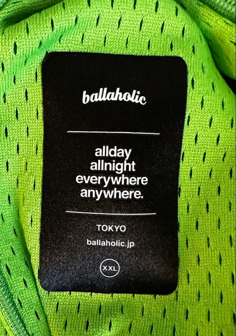 ボーラホリック ballaholicネオングリーン バスケットボールパンツXXL