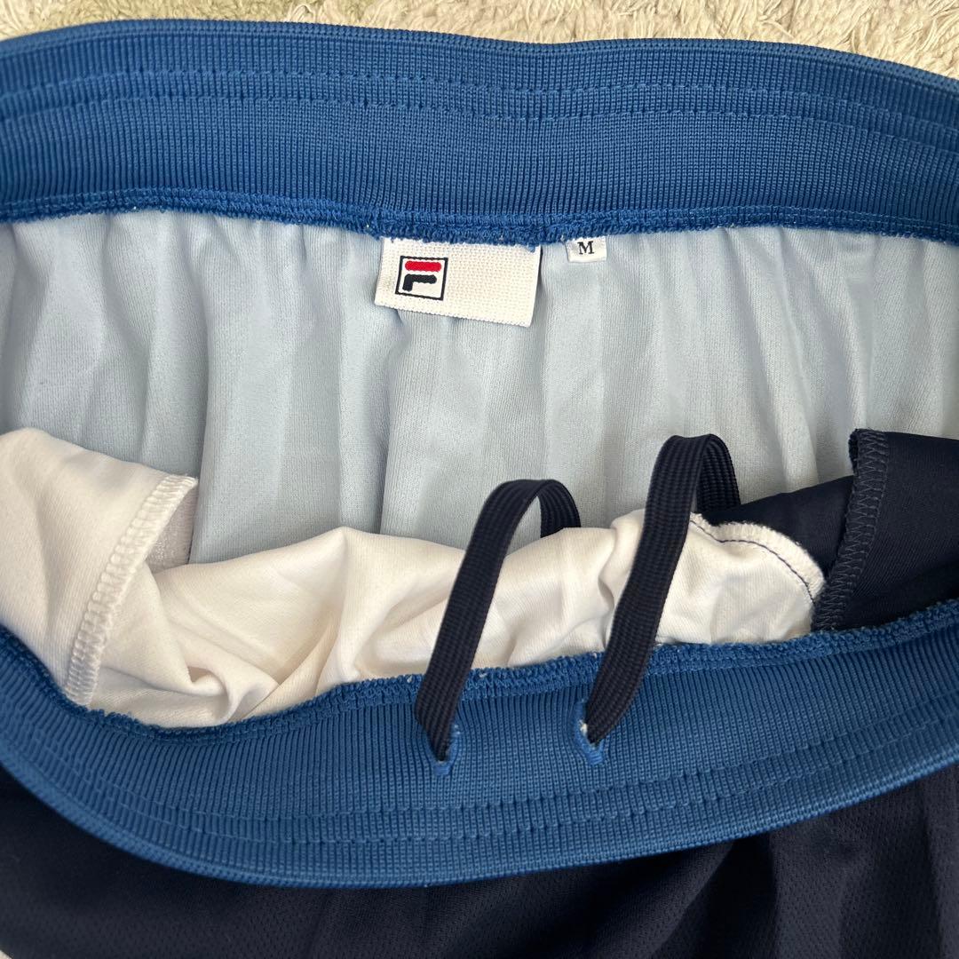 【美品】【FILA】テニスウェアセットアップ 水色/ネイビー