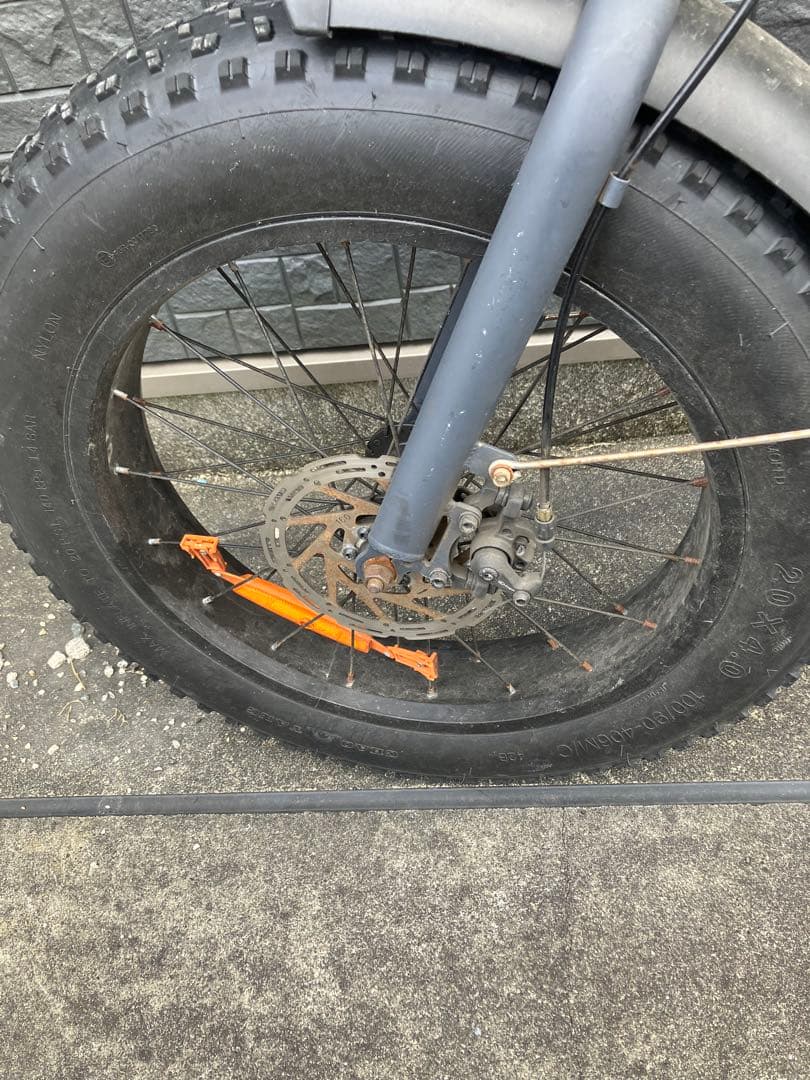 ジャンク品　E-BIKE 電動アシスト自転車 グレー ファットタイヤ