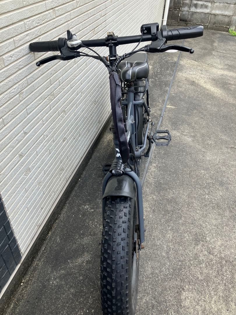 ジャンク品　E-BIKE 電動アシスト自転車 グレー ファットタイヤ