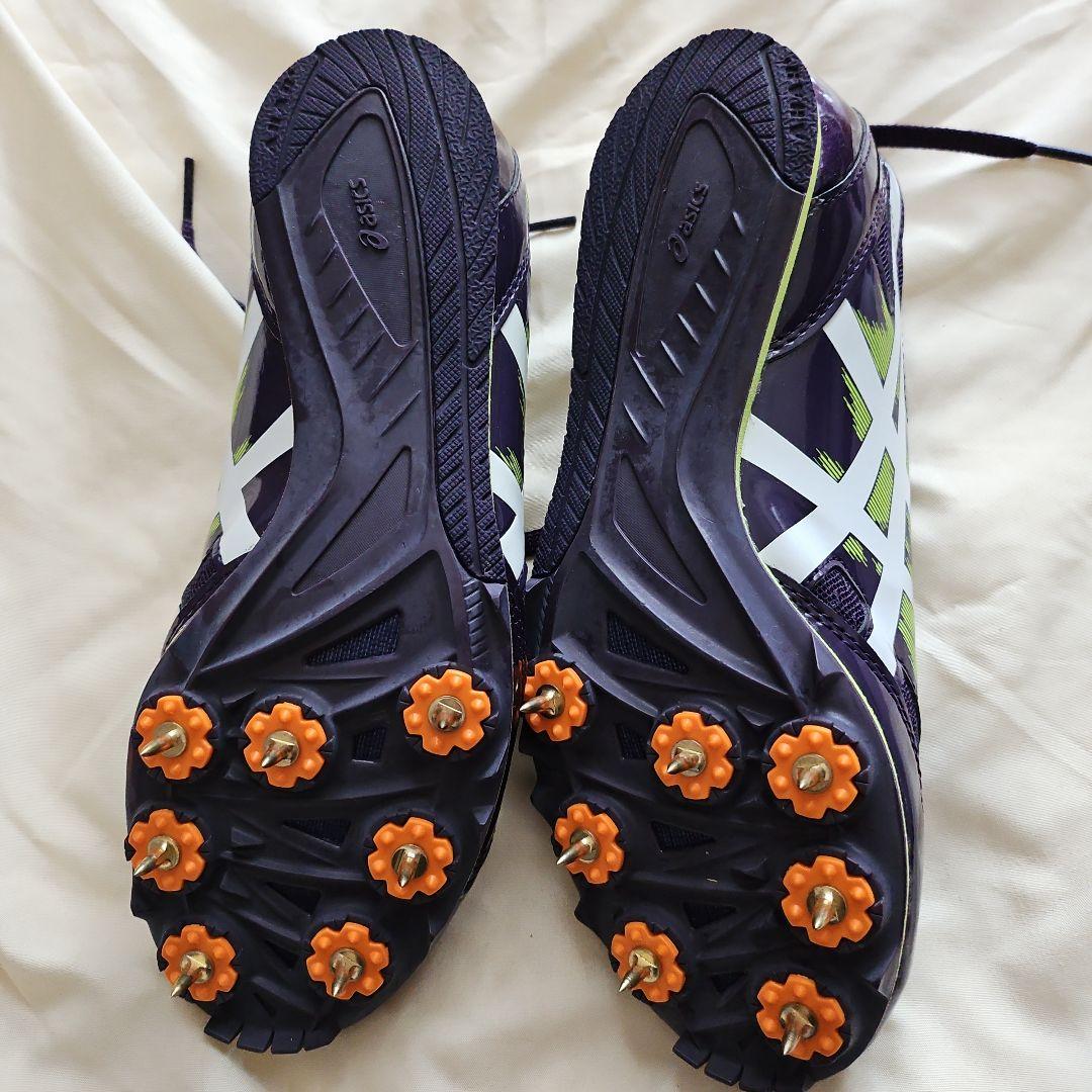 【24cm】ASICSエフォート 陸上競技用スパイクシューズ 紫/緑