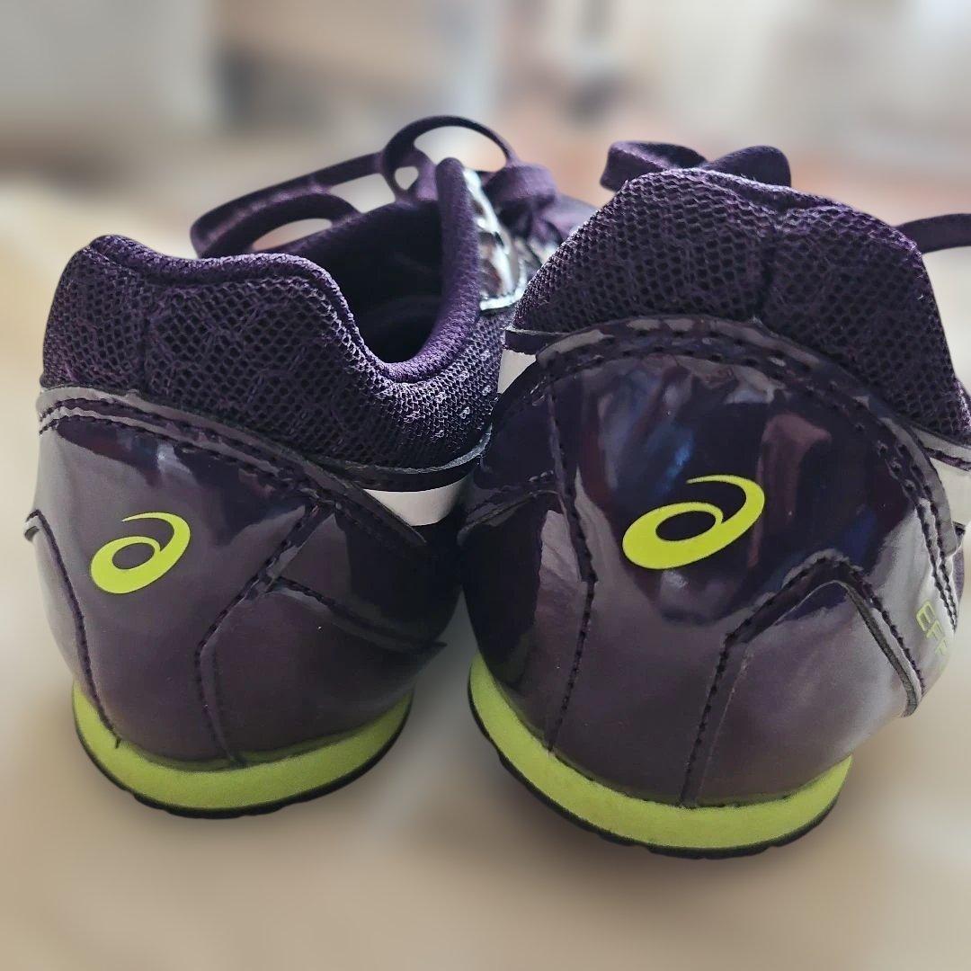 【24cm】ASICSエフォート 陸上競技用スパイクシューズ 紫/緑