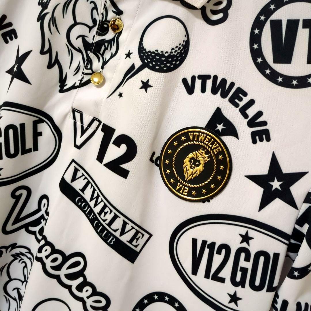 ★美品★V12　 総柄　ポロシャツ　サイズ　M