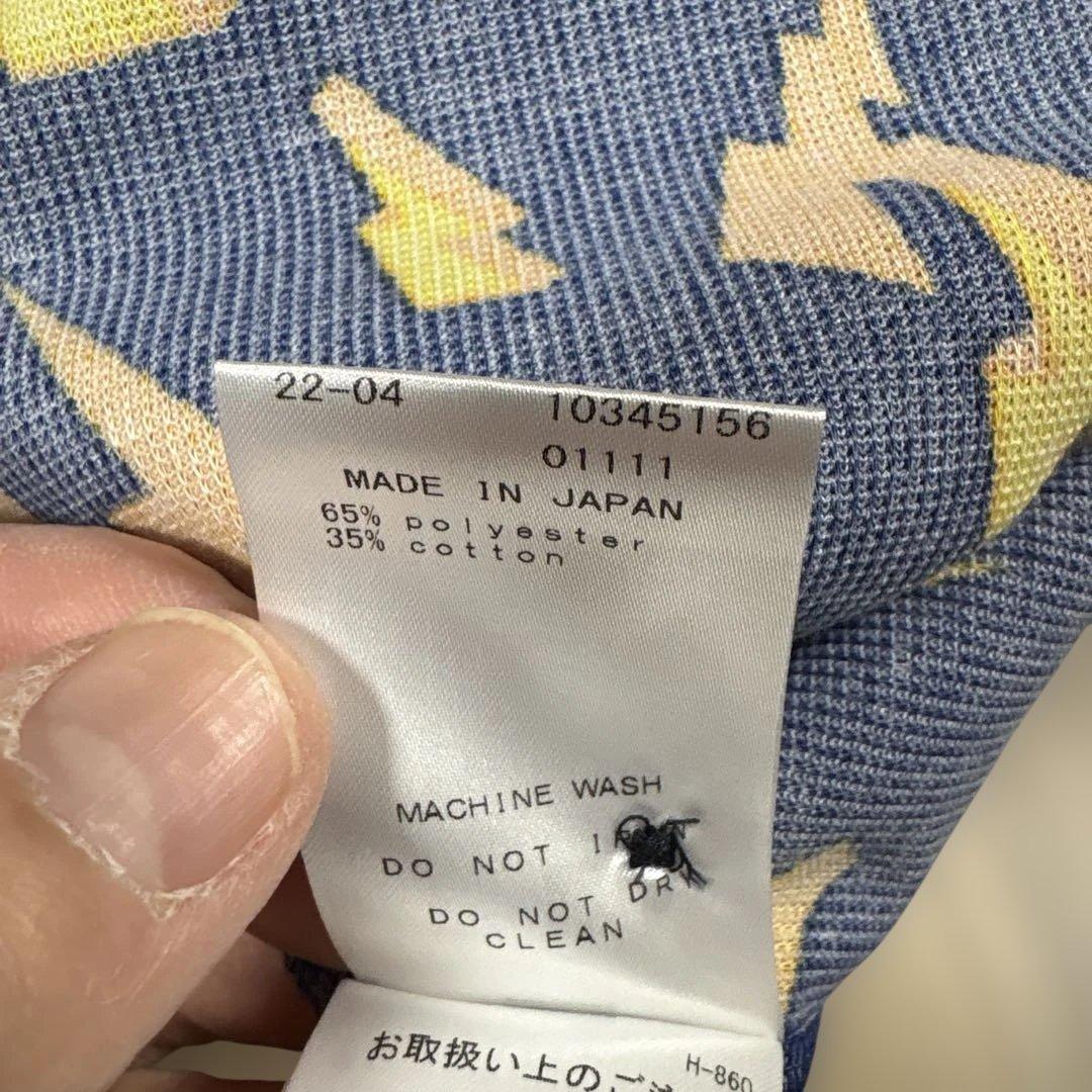 【日本製】パーリーゲイツ 雷デザイン ポロシャツ ネイビー