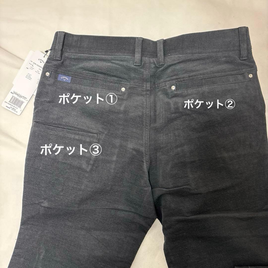 キャロウェイゴルフ　メンズ　黒　スラックス　Lサイズ 新品未使用