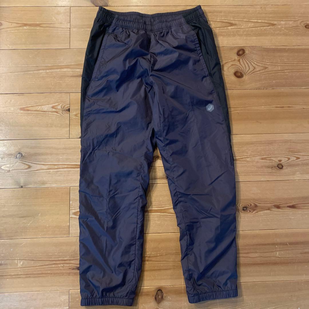 【used美品】アシックス ウィンドブレーカー　Sサイズ　上下セット　濃紺色