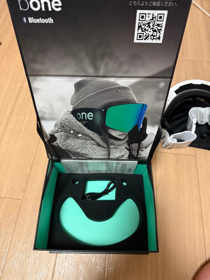 bone 骨伝導イヤホン搭載 スノーゴーグル 使用1回