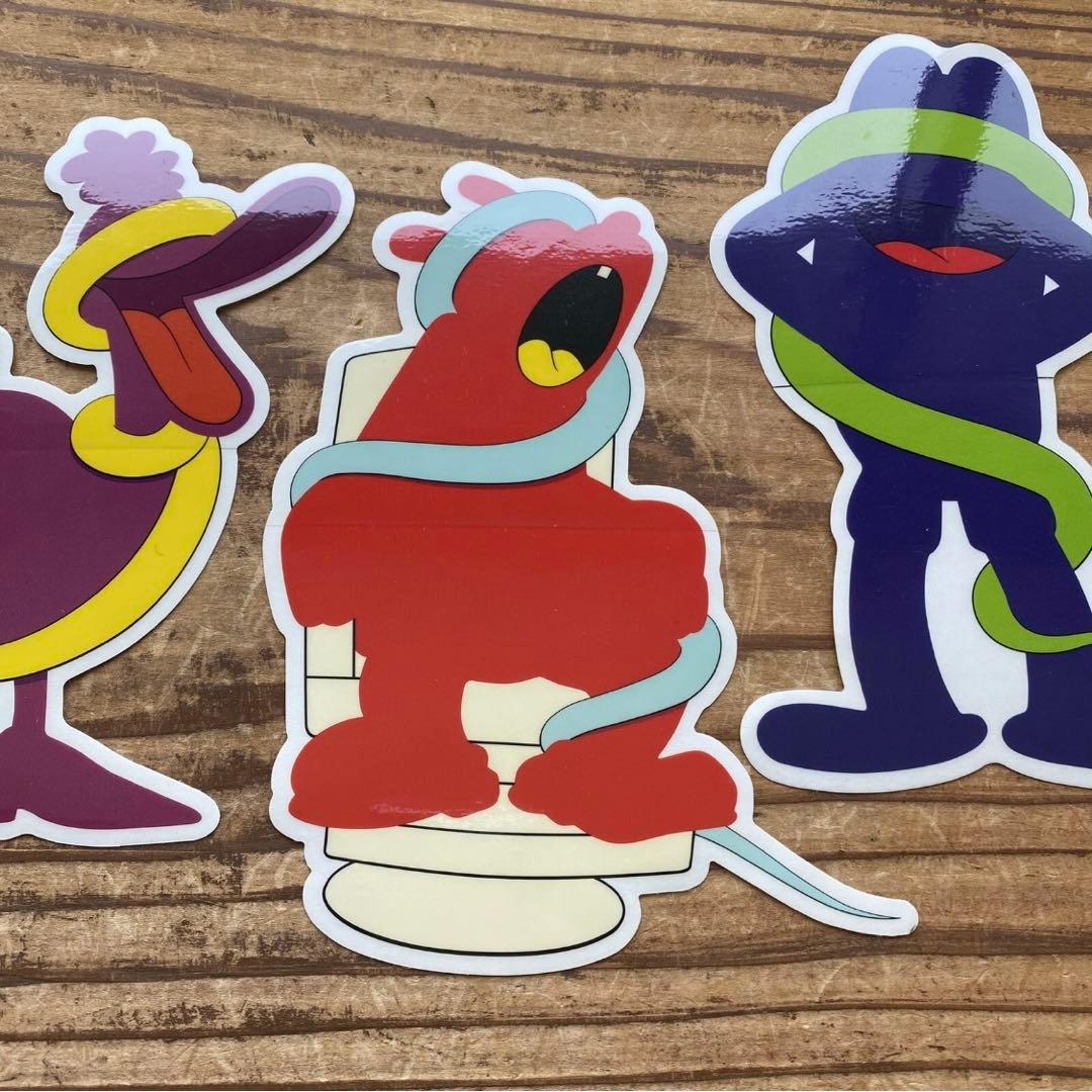 KAWS OriginalFake オリジナルフェイク ステッカー 4枚セット