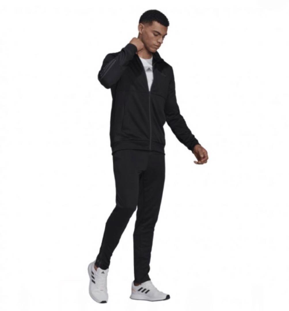 【adidas/アディダス】スリーストライプス ジャージ上下セット・L・ブラック