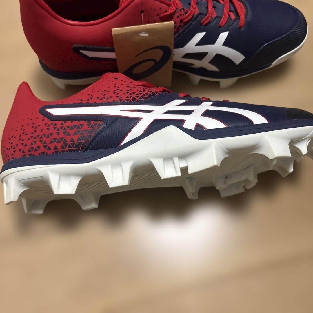 R*様 野球　日本代表　WBC asics スパイク ネイビー/レッド　タグ付き