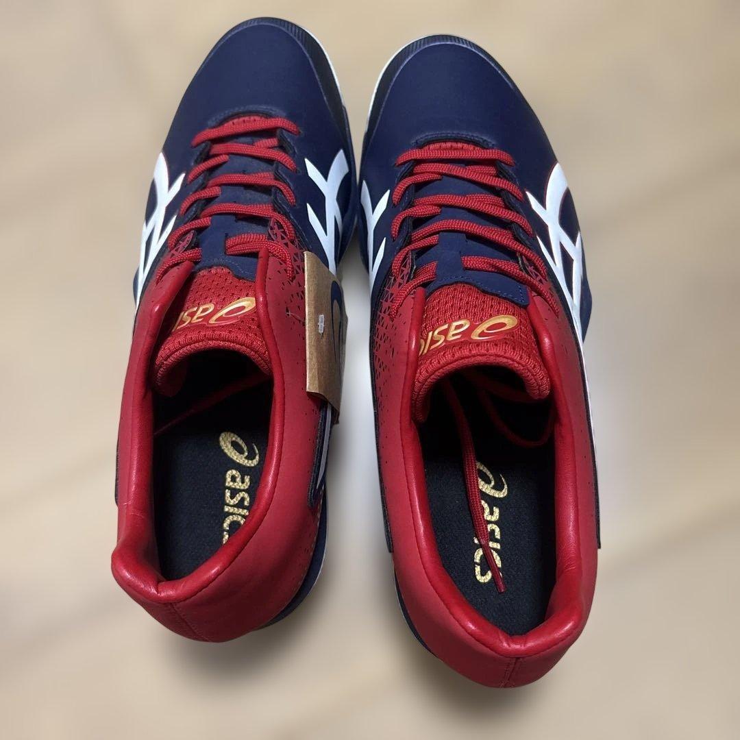 R*様 野球　日本代表　WBC asics スパイク ネイビー/レッド　タグ付き