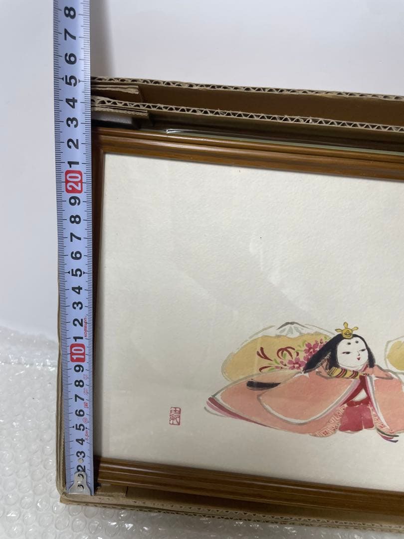 雛人形 額装絵 日本画 和風 インテリア 額入り 飾り絵