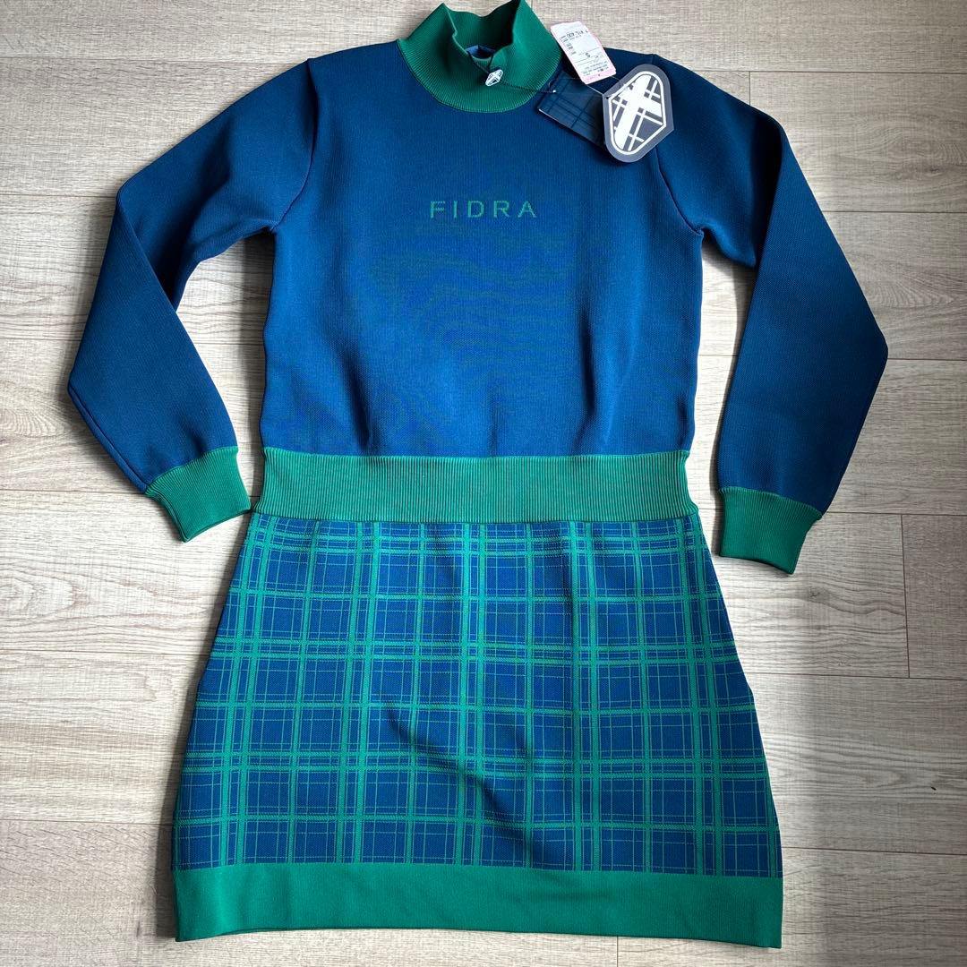 未使用 FIDRA フィドラ ゴルフウェア 長袖 ニット ワンピース S