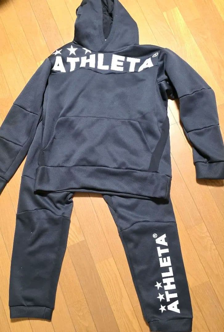 ATHLETA スウェットパーカー＆スウェットパンツ O 黒 上下セット