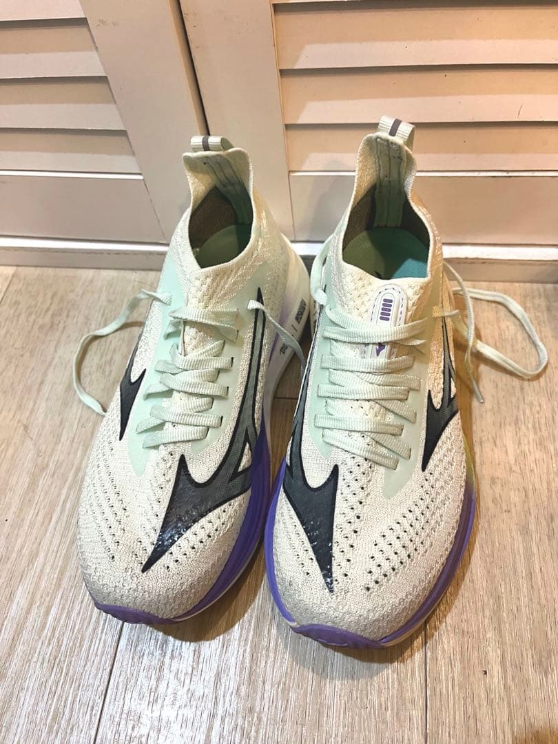Mizunoネオゼン　22.5cm ライトグリーン×ブラック×パープル