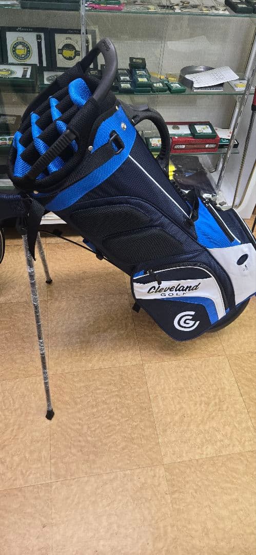 こうせいじ　Cleveland Golf キャディバッグ 青黒白