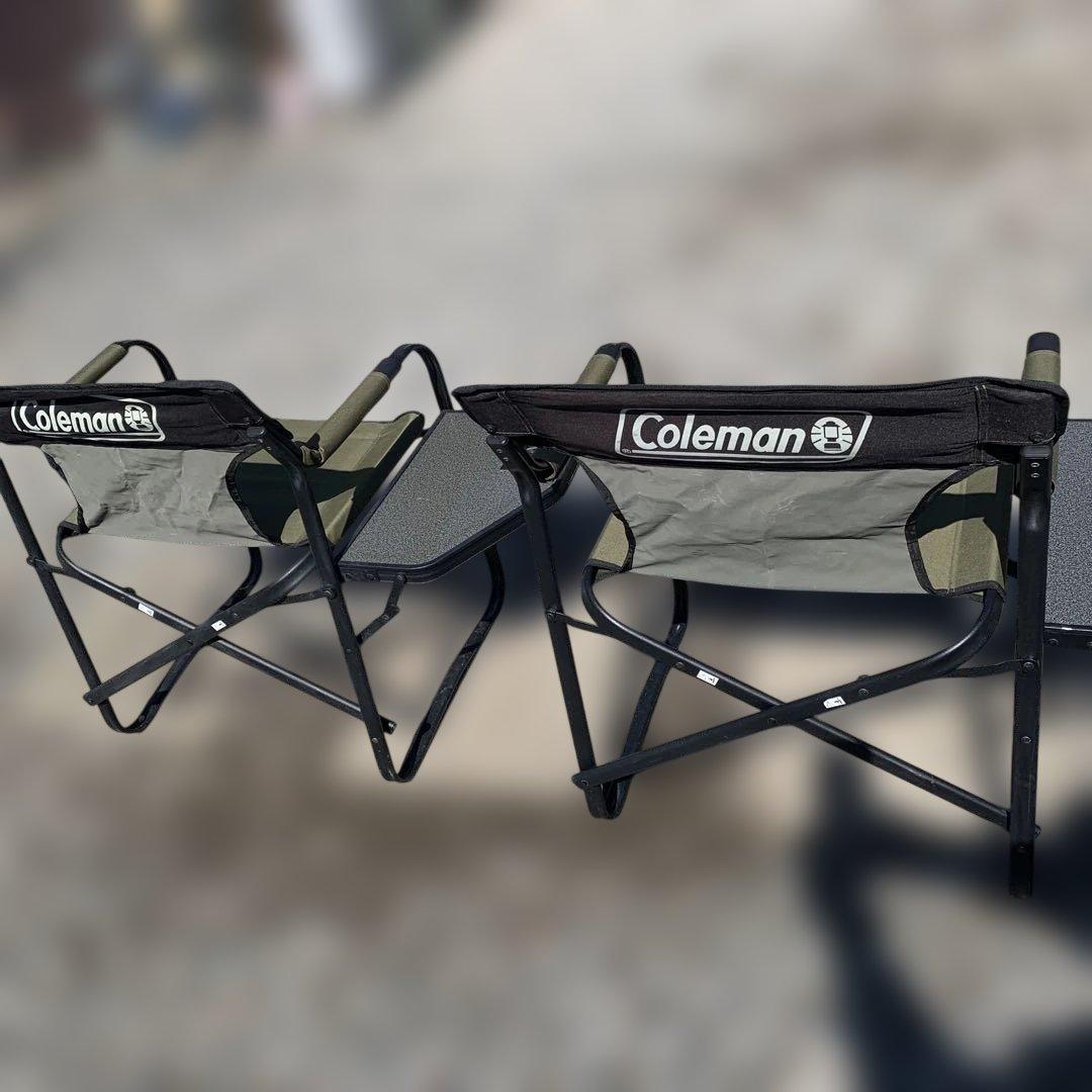 コールマン(Coleman) サイドテーブル付デッキチェア2台 折り畳み