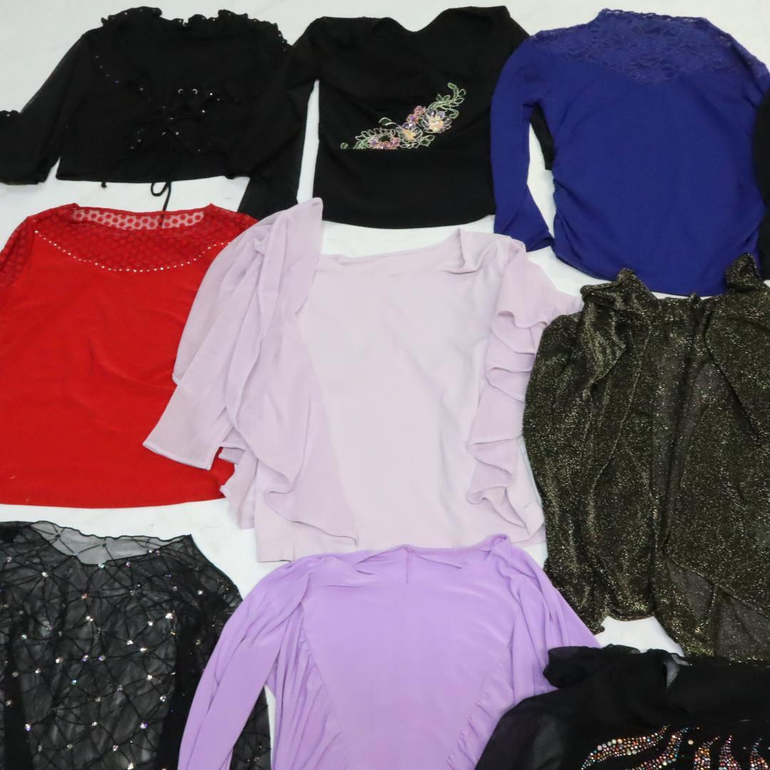 【社交ダンス衣装 25点 SET 超豪華まとめ売り】ブラウス トップス 25着