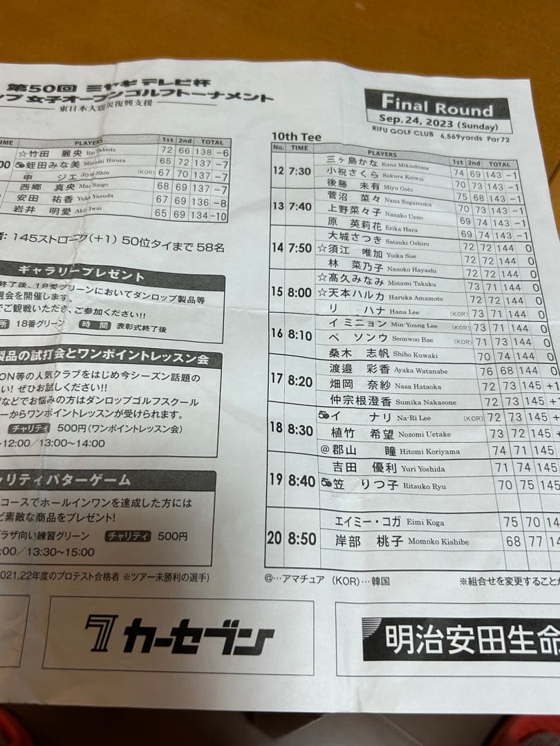 畑岡奈紗選手　サインボール