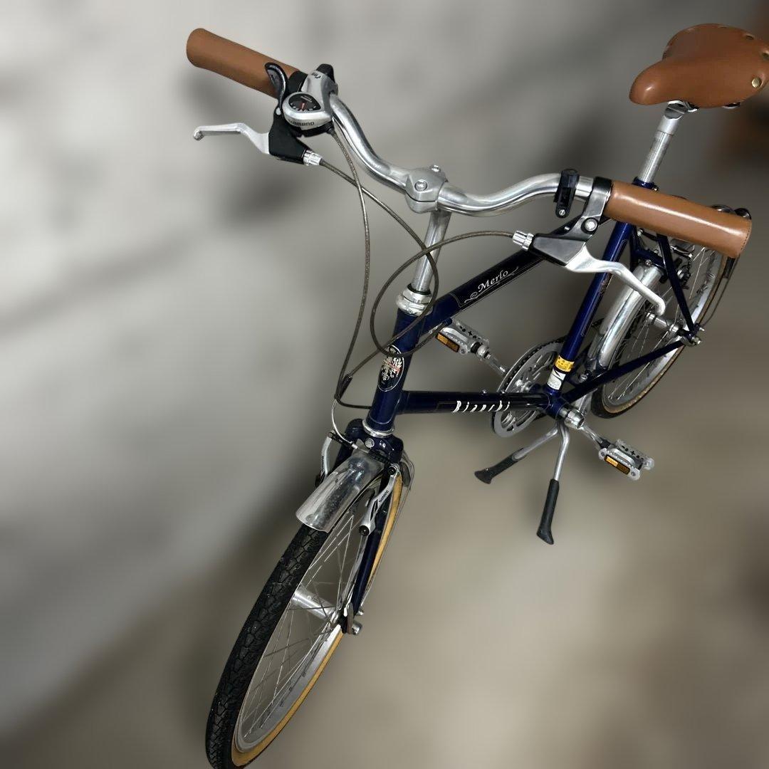 Bianchi Merlo 小径自転車 ネイビー　ミニベロ