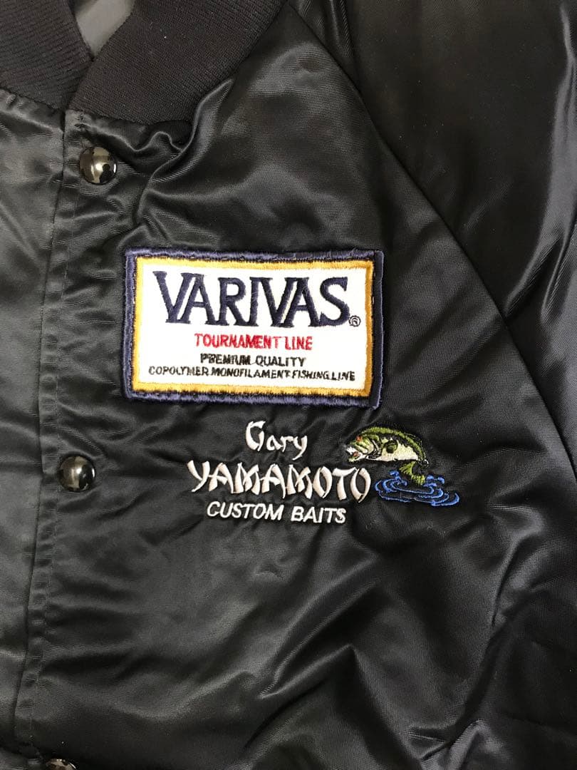 ゲーリーヤマモト　ビンテージ刺繍入り防寒ジャンパー　黒Mサイズ