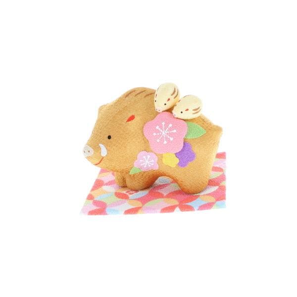 ちりめん細工 亥年 & デコレ concombre 置物セット