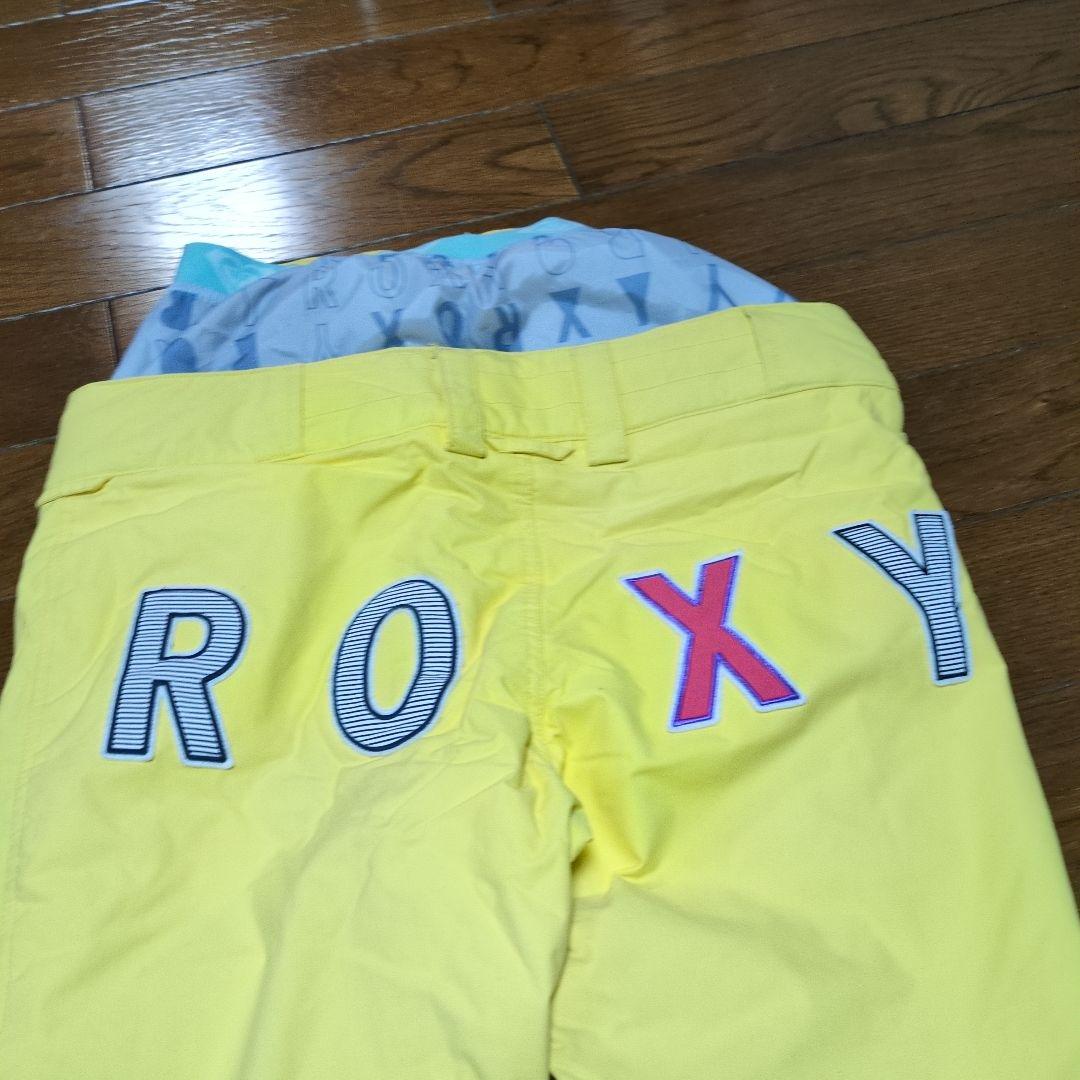 ROXY　スノボウェア　上下セット　Ｍ　レッド　イエロー　ロゴ