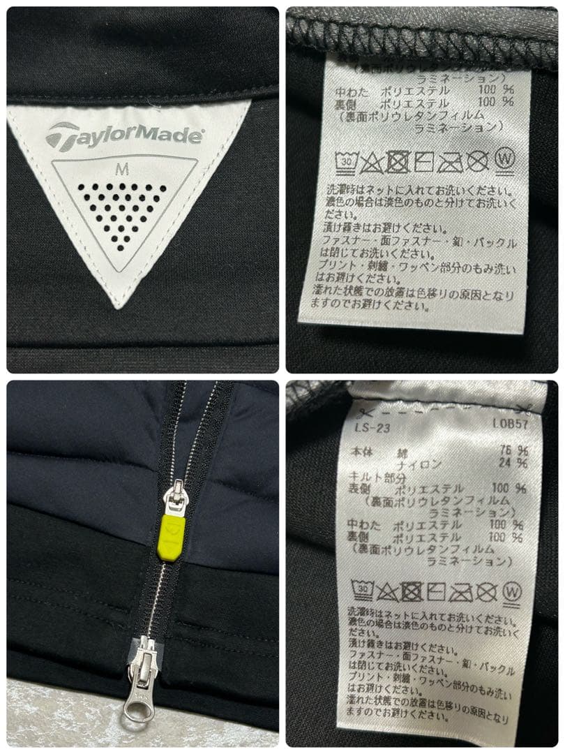 未使用級 TaylorMade メンズ M ブラック ダウンベスト