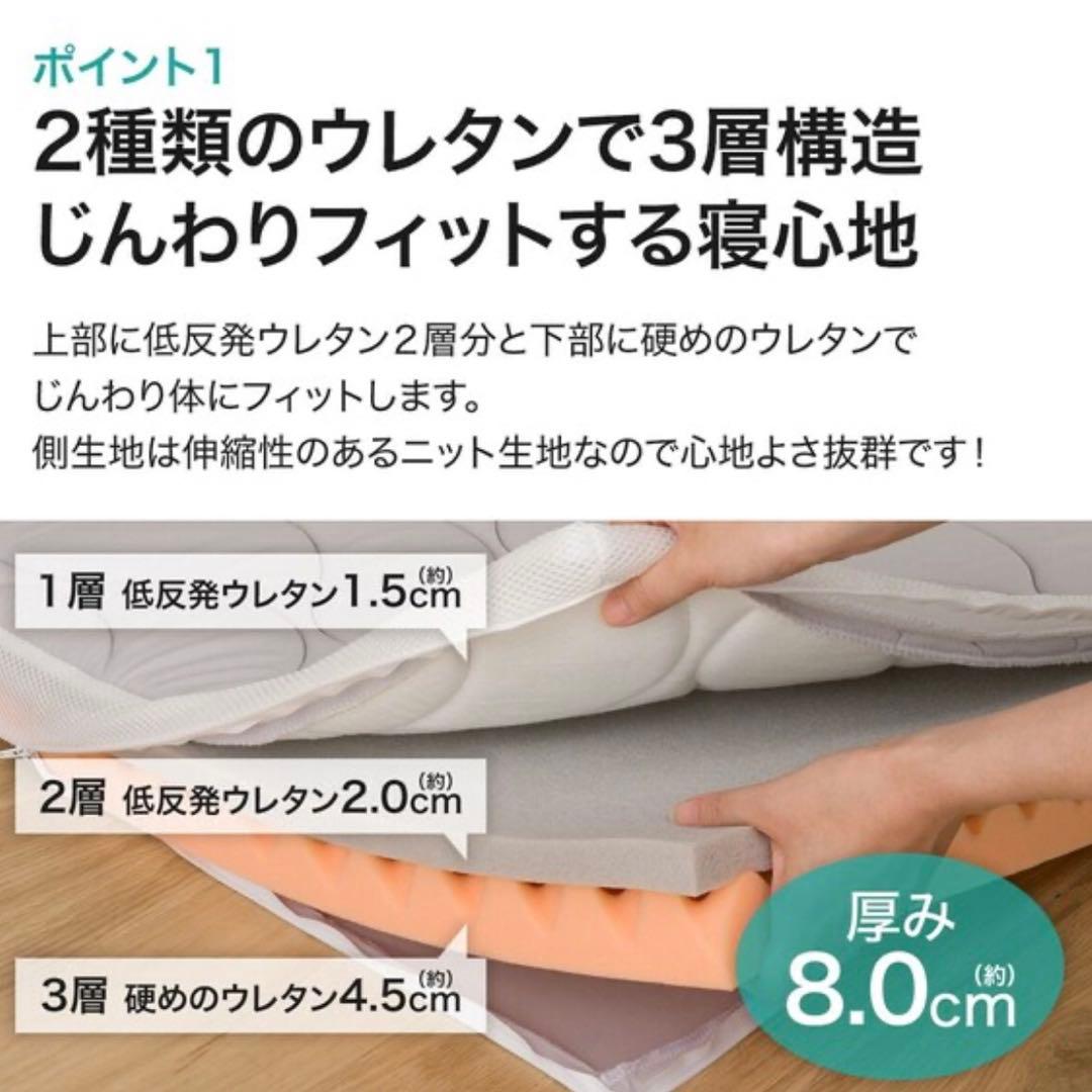 d_sz_ ニトリ　じんわりフィットする低反発敷布団セミダブル