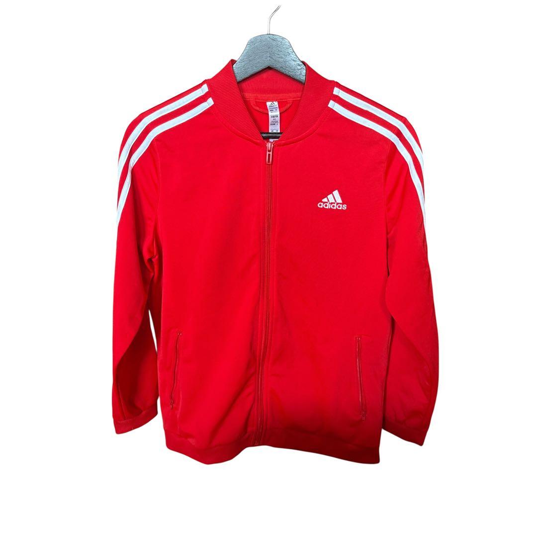 Z85 adidas アディダス トラックジャケット 刺繍ロゴ 古着 レッド