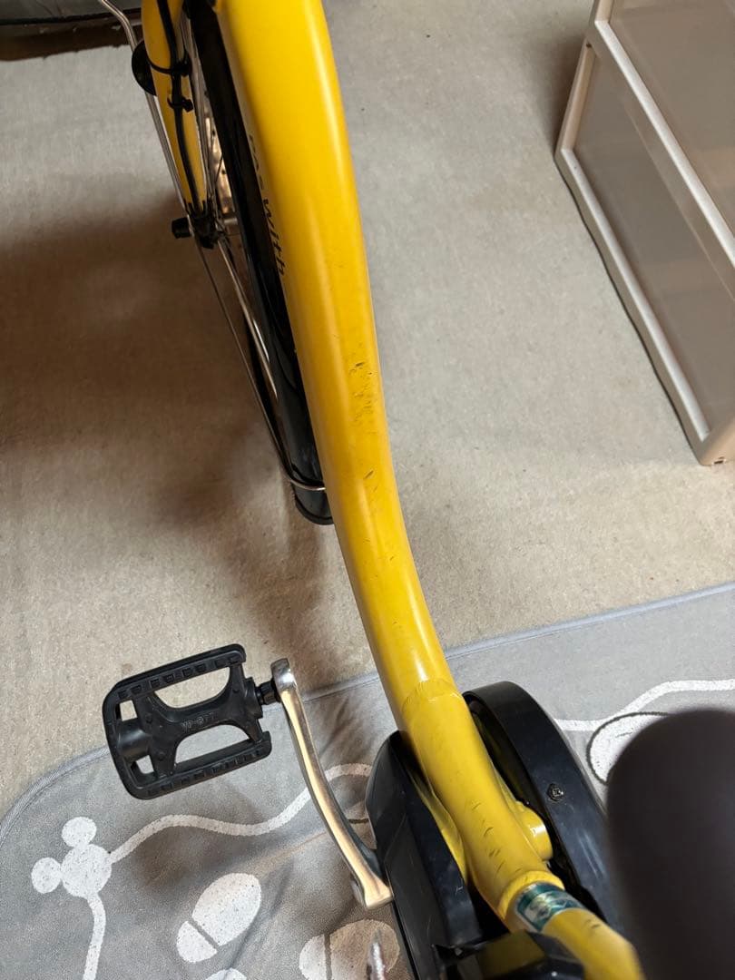 引き取り希望　電動自転車　からし色