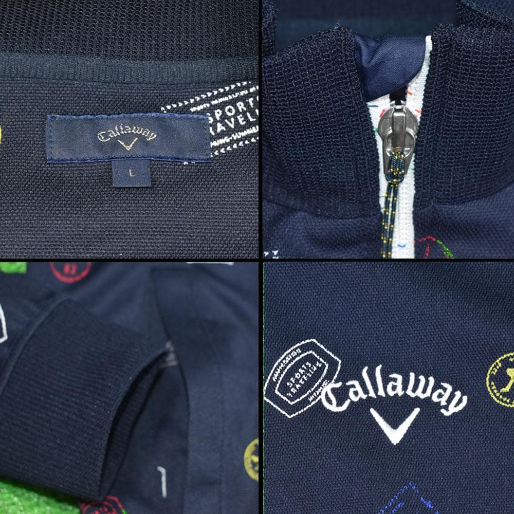 Callaway/キャロウェイ ゴルフ ジップジャケット【ネイビー/Ｌ】美品！