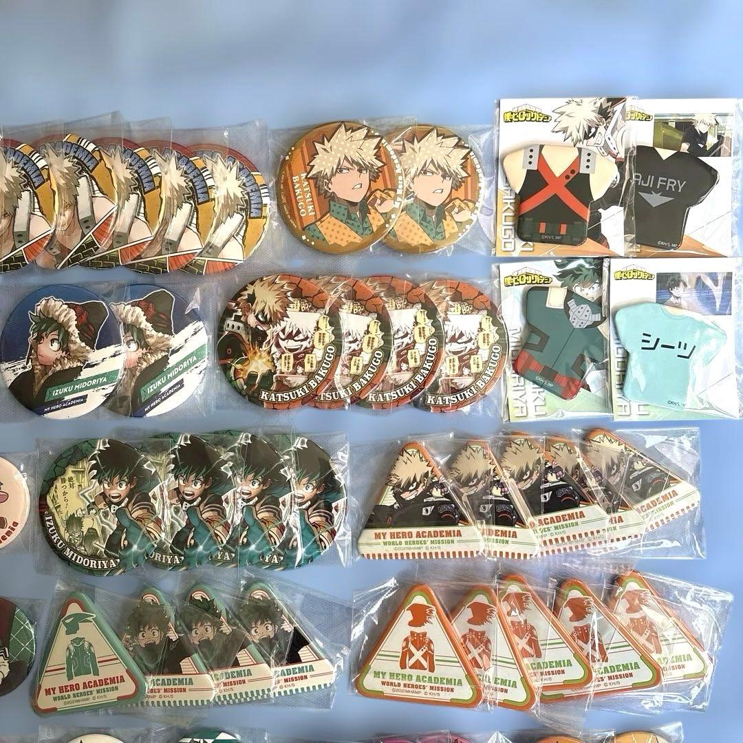 爆豪勝己 緑谷出久 轟焦凍 缶バッジ まとめ売り 123点