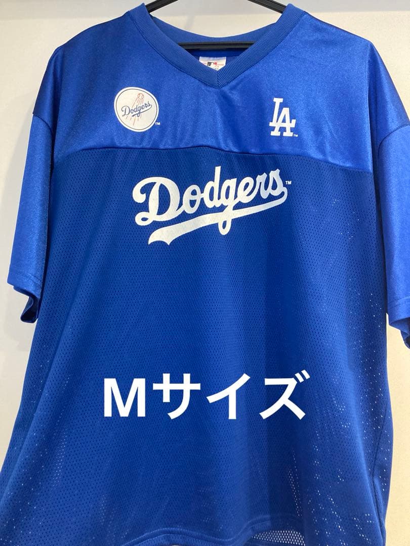 レア！希少！ドジャース　ゲームシャツ　 Tシャツ　大谷翔平　MLB ブルー 青